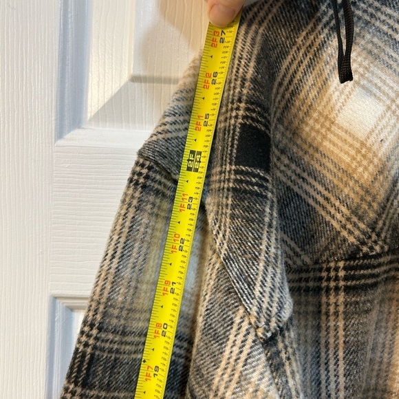 Laundry Bohemian Shacket Plaid Collared Snap Button Front Belted Women’s Sz XL - Picture 9 of 10